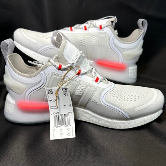 adidas Originals NMD_V3 White Running Gym Sneakers men sz 8 - Picture 2 of 9